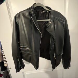 Zara faux leather jacket